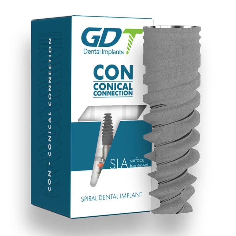 GDT CON Ø3.5mm x 16.0mm Titanium Dental Implant, Conical Connection 2.25mm, NP, 1/Pk. Compatible