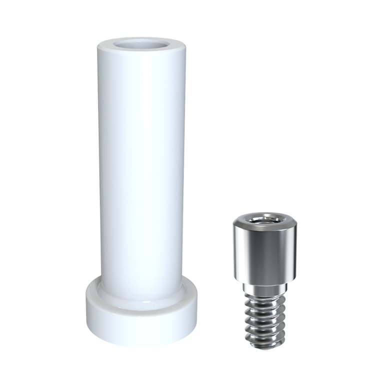 GDT Ø4.8mm Plastic Sleeve Cylinder, Multi-Unit 1.6mm, 1/Pk. Designed for screw-retained bridges