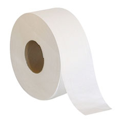 Acclaim Economical 2-Ply Jumbo Jr. Bathroom Tissue. White, 3.50" x 1000 feet Roll, Case of 8