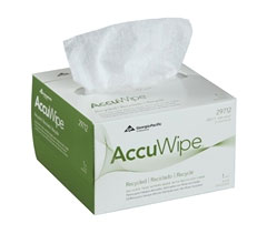AccuWipe Recycled 1-Ply Delicate Task Wipers, White. Soft, non-abrasive, low lint & absorbent