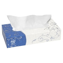 Angel Soft ps Ultra Premium Facial Tissue, Flat Box, White. 7.4" x 8,8", 125 Sheets per Box. Case