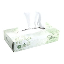 Envision 2-Ply Facial Tissues, White 8" x 8.33", Flat Box. 100 Tissues per Box. Case of 30 Boxes