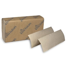 Envision Multi-Fold Paper Towels, Brown, Economical, 9.2" x 9.4". 250 Sheets per Pack, 16 Packs