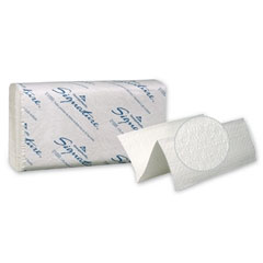 Signature 2-Ply Premium Multifold Paper Towels. White 9.2" x 9.4", Soft and Absorbent. Case