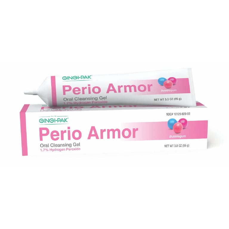 Perio Armor Perio Armor 1.7% HP Oral Cleansing Gel, Bubblegum, 3.0 Oz. Tube, 6/Case. Hydrogen