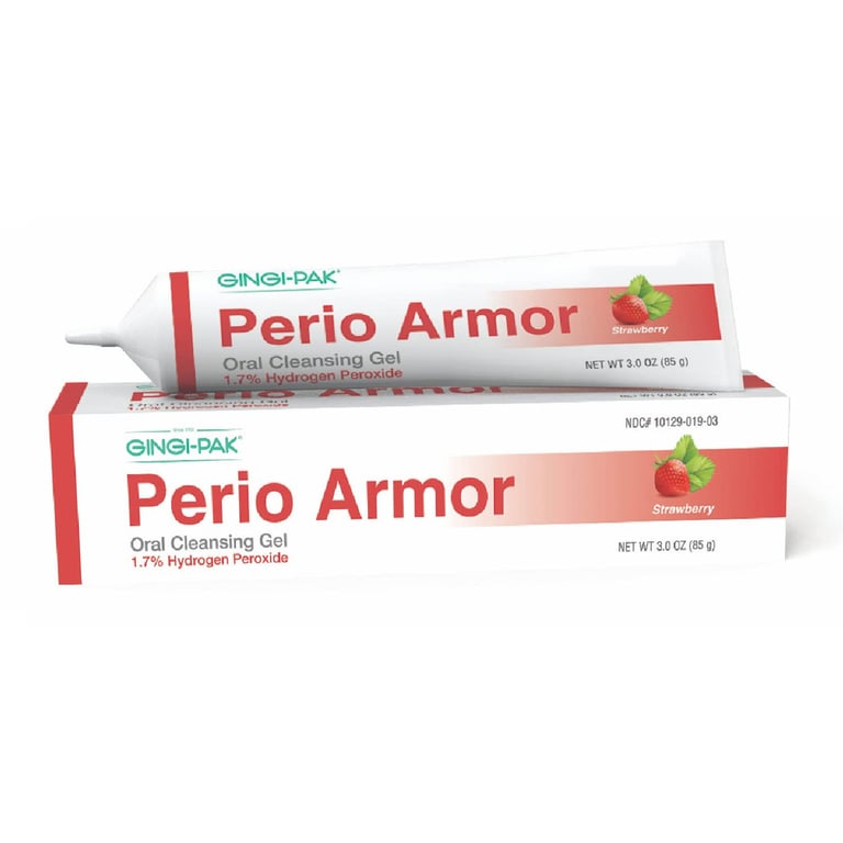 Perio Armor Perio Armor 1.7% HP Oral Cleansing Gel, Strawberry, 3.0 Oz. Tube, 6/Case. Hydrogen