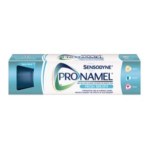 ProNamel Fresh Breath Toothpaste, 12 - 4 oz Tubes. Protects enamel against the effects of acid