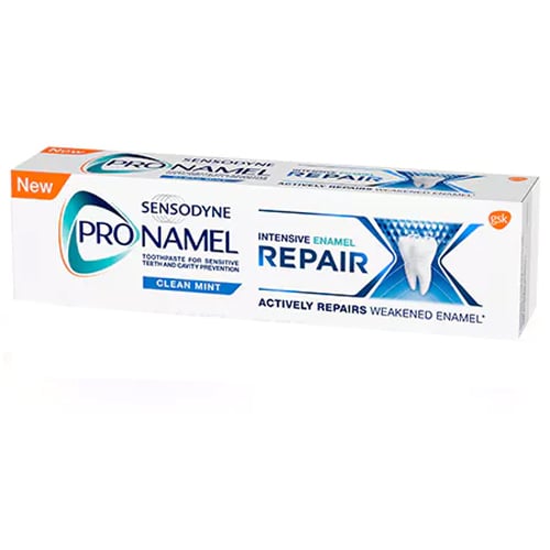 ProNamel Intensive Enamel Repair Toothpaste, Clean Mint, 12 - 3.4 oz Tubes. Actively repairs