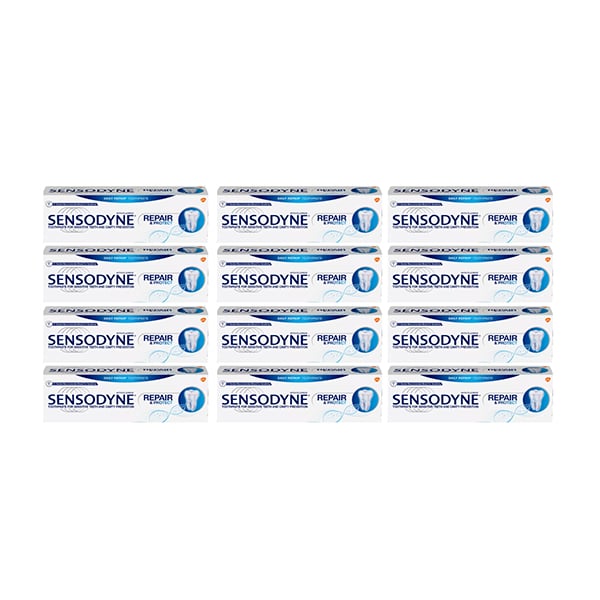 Sensodyne Repair & Protect Toothpaste, Original, Case of 12- 3.4 oz. Tubes. Active ingredient