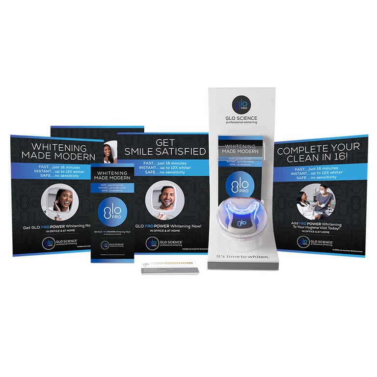 Glo Pro Power Whitening Marketing Kit, Single Kit. Includes Glo whitening at home light-up