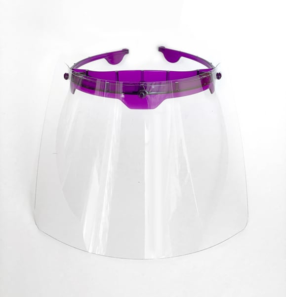GMX Premium Cellulose Acetate Headpiece and Face Shield Kit Purple, 1/Pk