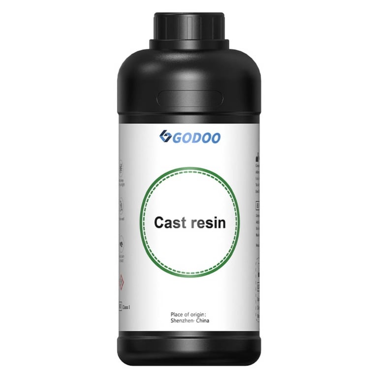 GoDoo Cast Resin 3D Printing Resin, 0.5kg Bottle, 1/Pk. Features ultra-low viscosity for dental
