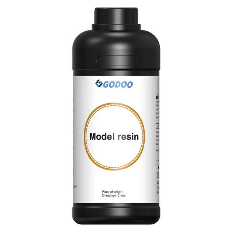 GoDoo Model W1.0 3D Printing Resin, Shade Light Beige, 1kg Bottle, 1/Pk. Designed with dimensional