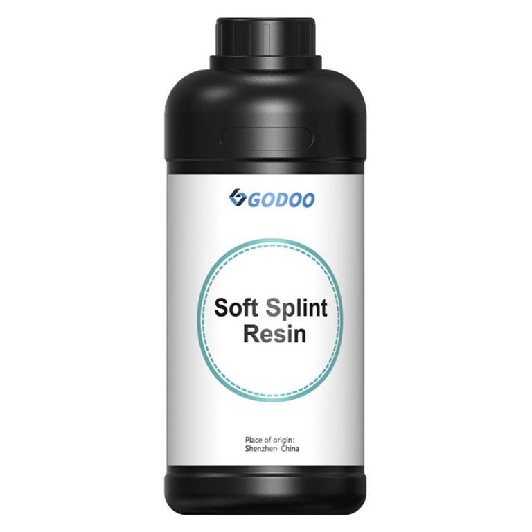 GoDoo Soft Splint Resin 3D Printing Resin, Shade Transparent, 0.5kg Bottle, 1/Pk. Designed