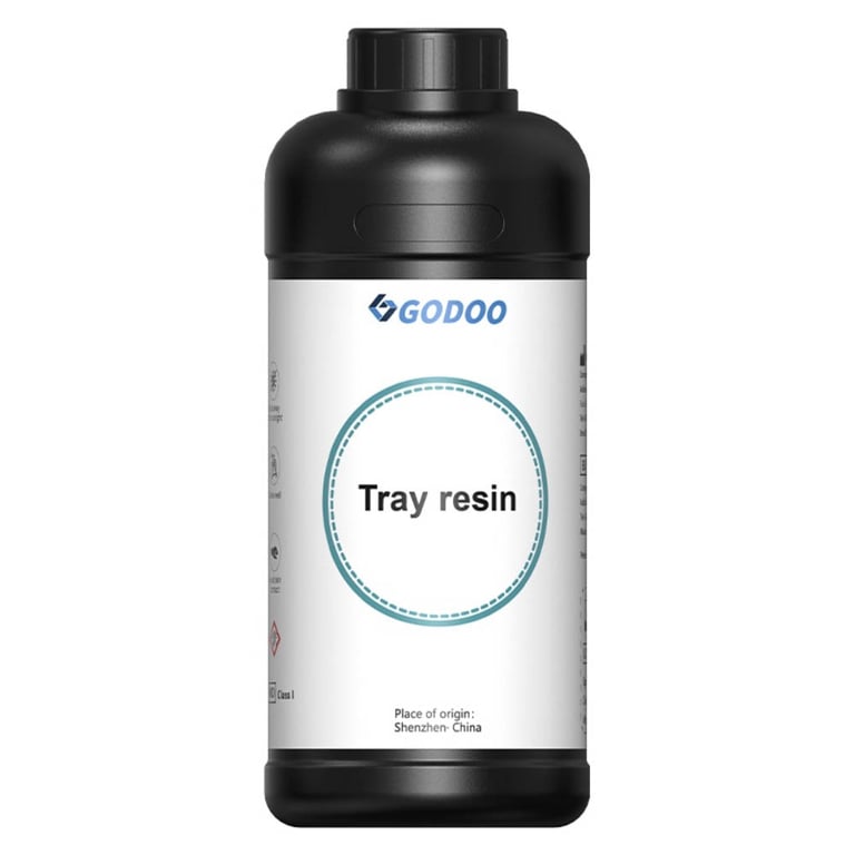 GoDoo Tray Resin 3D Printing Resin, Shade Blue, 0.5kg Bottle, 1/Pk. Formulated for rapid