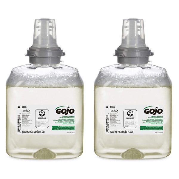 Gojo Foam Hand Cleaner/Soap 2x1200 mL Refill for GOJO® TFX™ Dispenser. Green Certified. Mild