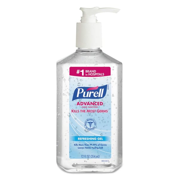 Purell Advanced Instant Hand Sanitizer 12 - 12oz. Bottles. Delivers advanced antimicrobial germ