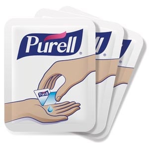 Purell, Instant Hand Sanitizer, 0.04 oz Individual Packet, Bulk, 2000/cs
