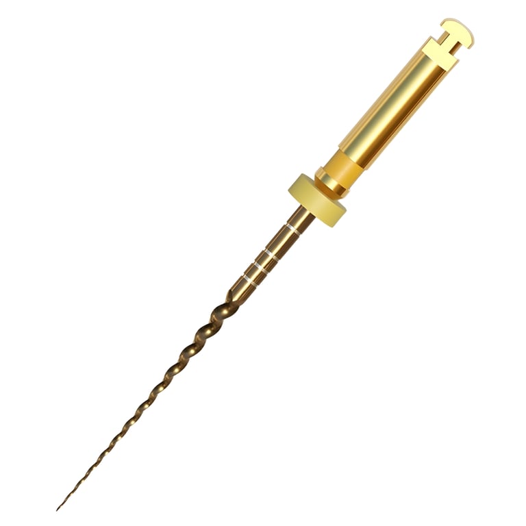 GoldenDent Golden-Taper Nickel-Titanium (NiTi) Rotary File, Type F1, 31mm, 6/Pk