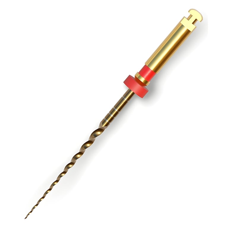 GoldenDent Golden-Taper Nickel-Titanium (NiTi) Rotary File, Type F2, 25mm, 6/Pk