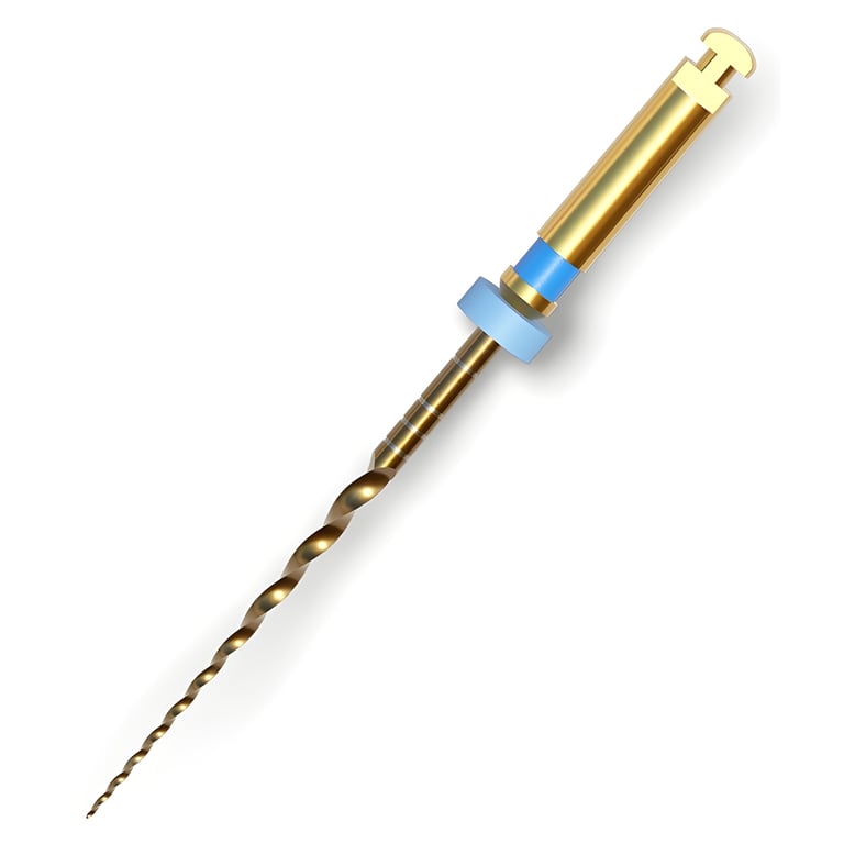 GoldenDent Golden-Taper Nickel-Titanium (NiTi) Rotary File, Type F3, 31mm, 6/Pk