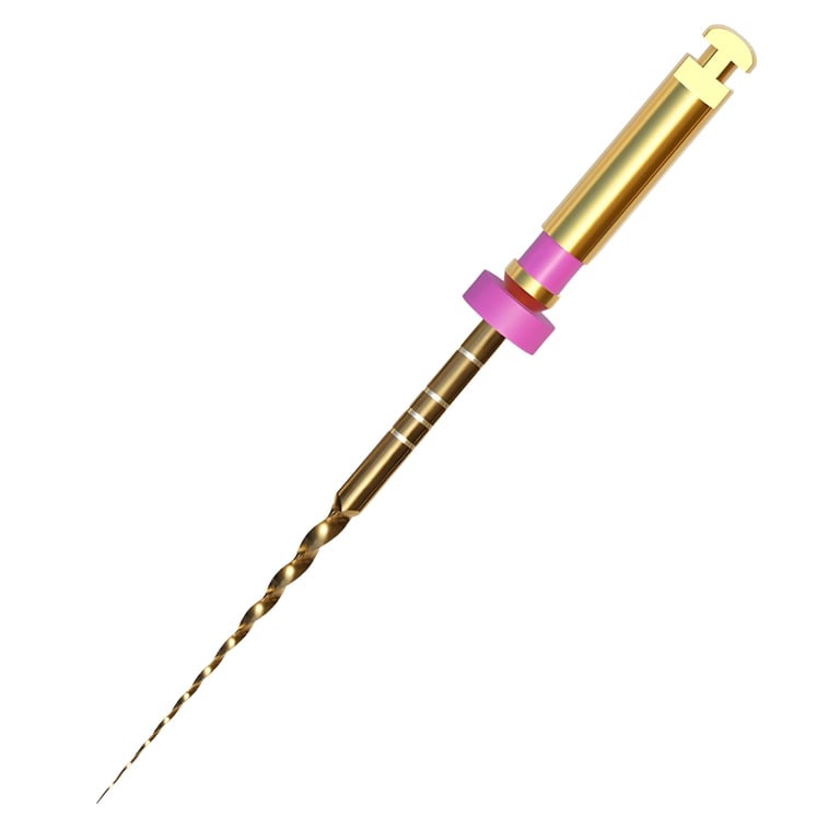 GoldenDent Golden-Taper Nickel-Titanium (NiTi) Rotary File, Type S1, 25mm, 6/Pk
