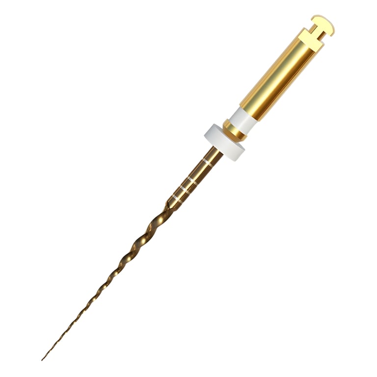 GoldenDent Golden-Taper Nickel-Titanium (NiTi) Rotary File, Type S2, 25mm, 6/Pk
