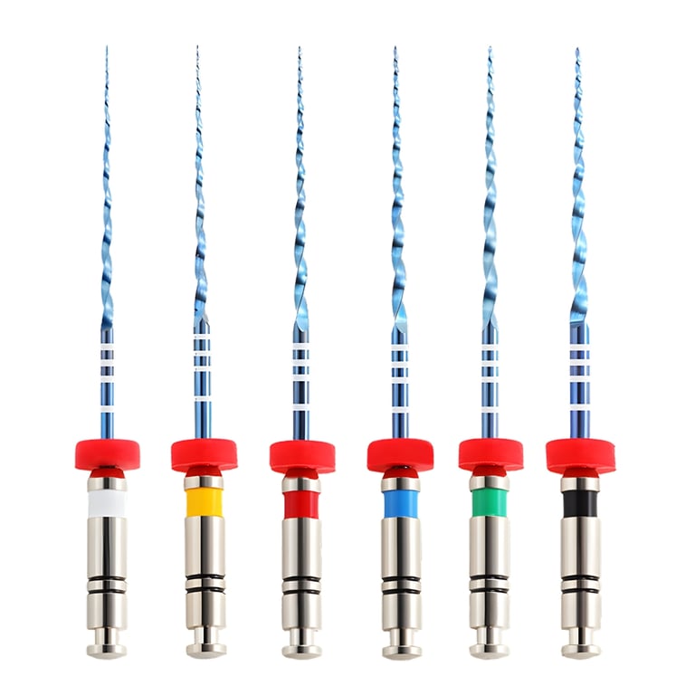 GoldenDent V-Blue Nickel-Titanium (NiTi) Rotary File, .06 Taper, Asst (#15-40), 25mm, 6/Pk