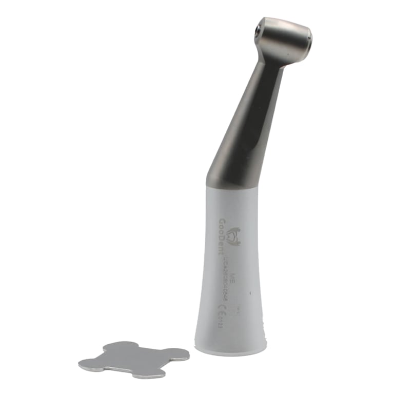 GooDent Contra-Angle Push Button 1:1 Direct Drive ISO E-Type External Water Spray. For CA Latch