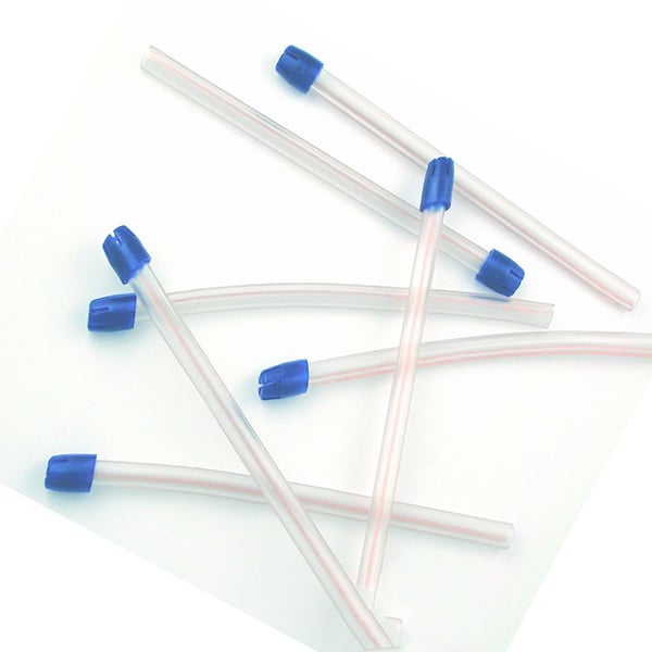 GooDent Saliva Ejectors Clear/Blue with Wire-Reinforced Tube and Bonded (Goo00017-case)
