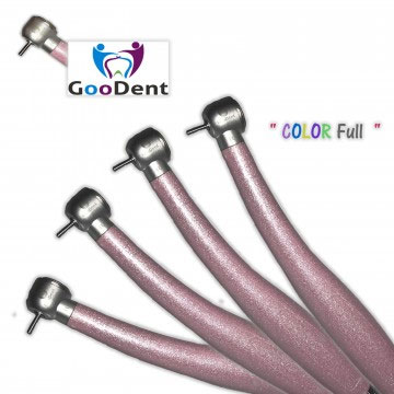 GooDent High Speed PB "Color Full" Handpiece - PINK High Strength Fiber Handle. 4-Hole Ceramic