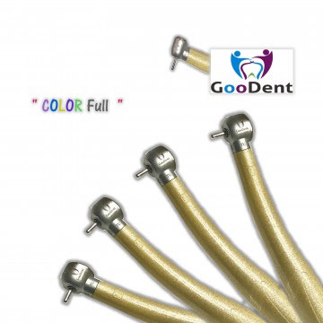 GooDent High Speed PB "Color Full" Handpiece - YELLOW High Strength Fiber Handle. 4-Hole Ceramic