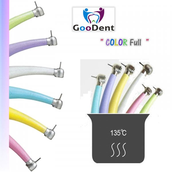 GooDent High Speed PB "Color Full" Handpiece - BLUE High Strength Fiber Handle. 4-Hole Ceramic