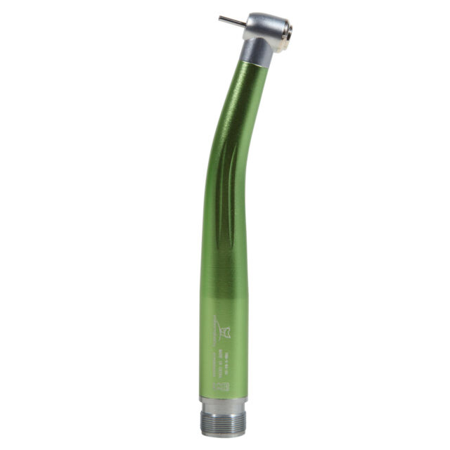 GooDent High Speed PB "Color Full" Handpiece - GREEN High Strength Fiber Handle. 4-Hole Ceramic