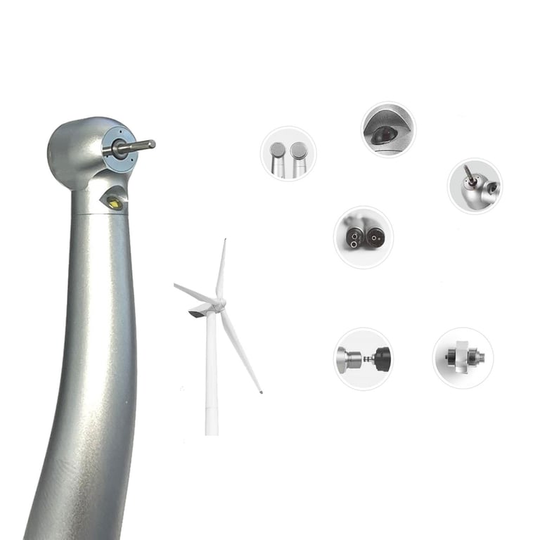 GooDent Premium High Speed PB Handpiece LED T-Head w/ Quick Coupling. Ceramic Bearing Turbine
