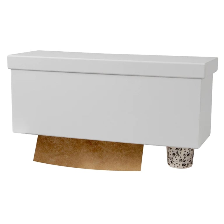 Greeno #3 TC Towel and Cup Holder. Holds C-fold or multi-fold paper towels and 5 oz. cups. 14.4"L