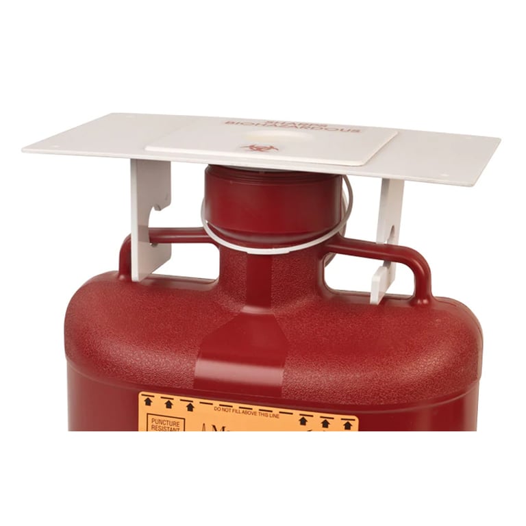 Greeno Thru-Counter Waste Chute. Specifically designed for holding 4.7Qt, 6.2Qt, or 10Qt Winfiled