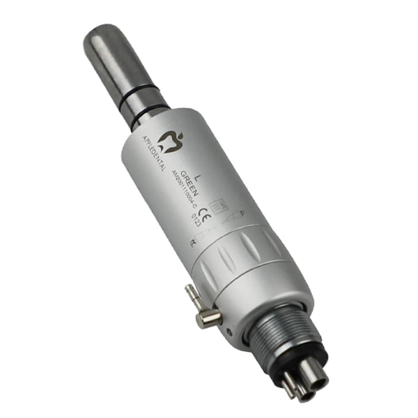 AppleDental Green-L 1:1 Low Speed Self-lubricated Air Motor External Water Spray. 4 holes, ISO E