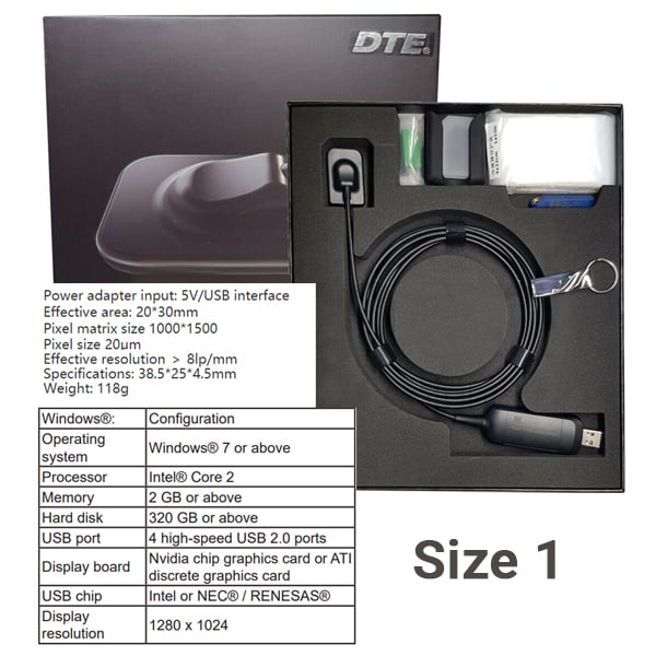 DTE i-Sensor Size1 Digital X-Ray Sensor w/free so
