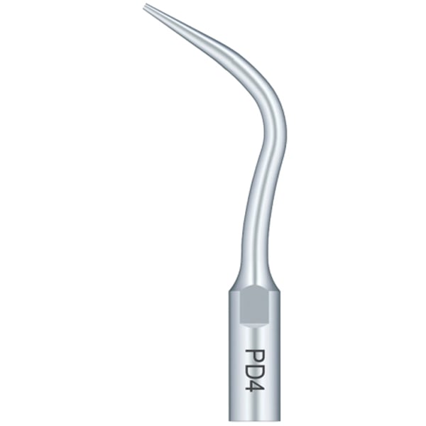 DTE Ultrasonic Perio Scaling Stainless Steel Silver Tips PD4, 5/Pk. Periodontal scaling tips