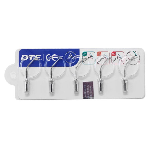DTE Ultrasonic Endo Silver Tips ED11, 5/Pk. Designed for root canal soft treatment. Applicable