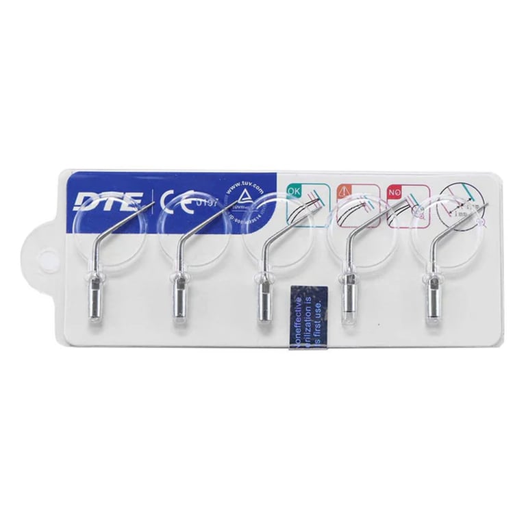 DTE Ultrasonic Endo Silver Tips ED3, 5/Pk. Designed for the lateral thermal condensation