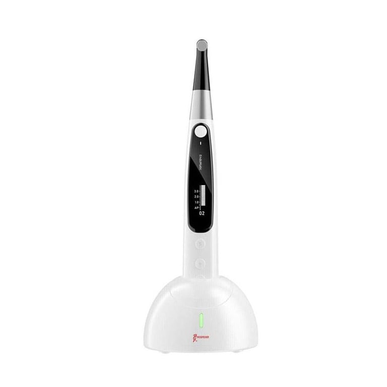 Woodpecker EndoMatic Cordless Endo Motor Built-in Apex Locator. The locator features a plastic