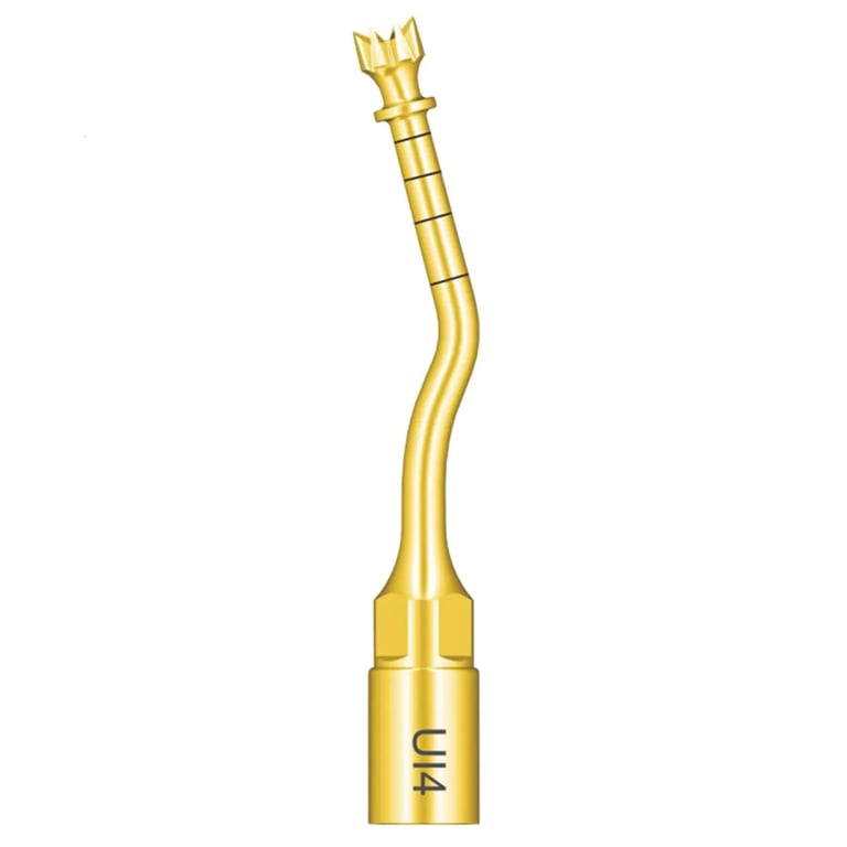 Woodpecker, UI4 Gold Piezo Bone Surgery Tip, 1/Pk. Compatible DTE, and Mectron