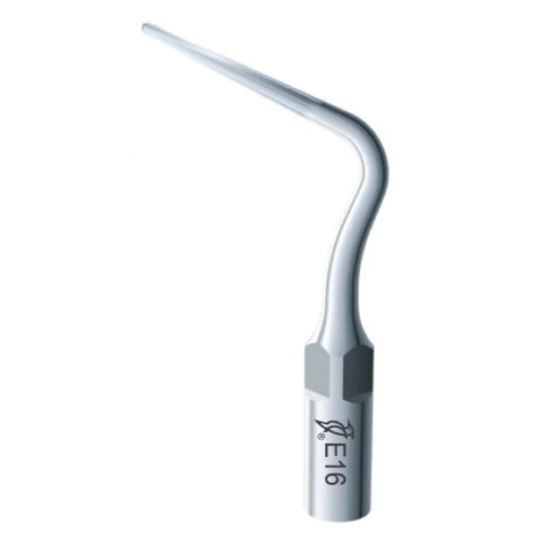Woodpecker E16 Ultrasonic Scaler Tip, Endodontic, Orifice, 1/Pk. Features a stainless steel
