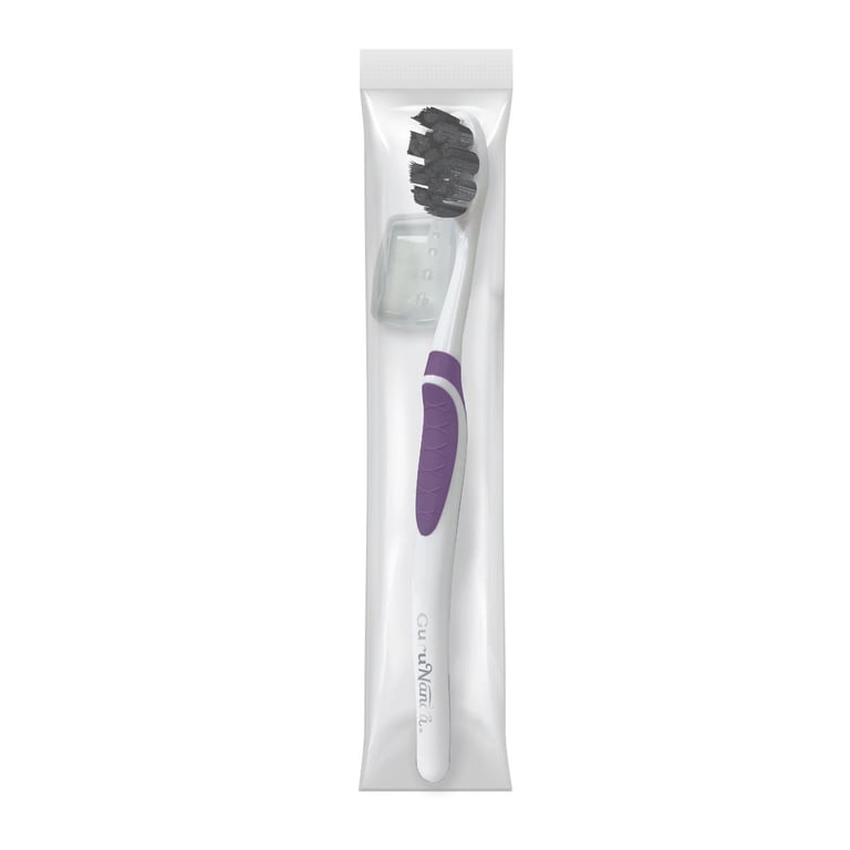 GuruNanda Charcoal Butter On Gums Softex Ultra-Soft Bristles Toothbrush, 200/Box. Ideal
