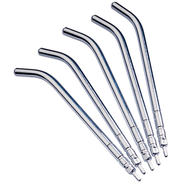 Access Tips Air/Water Syringe Tips, Posterior & Pedo, 5/Pk. Bend Metal Quick-Change A-W Syringe