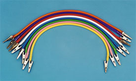 Super Blue plastic chain with nickel plated clips, package of 3 bib holders