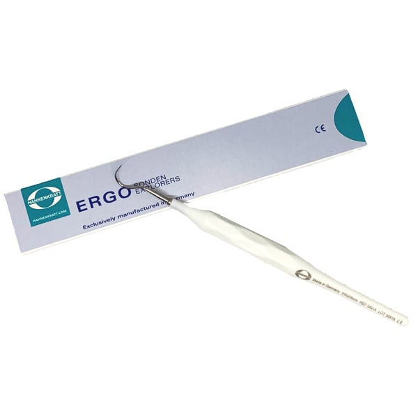 Ergoform Single Ended Explorer Form A, 1/Pk. White Handle Made of Glassfiber-Reinforced Plastic