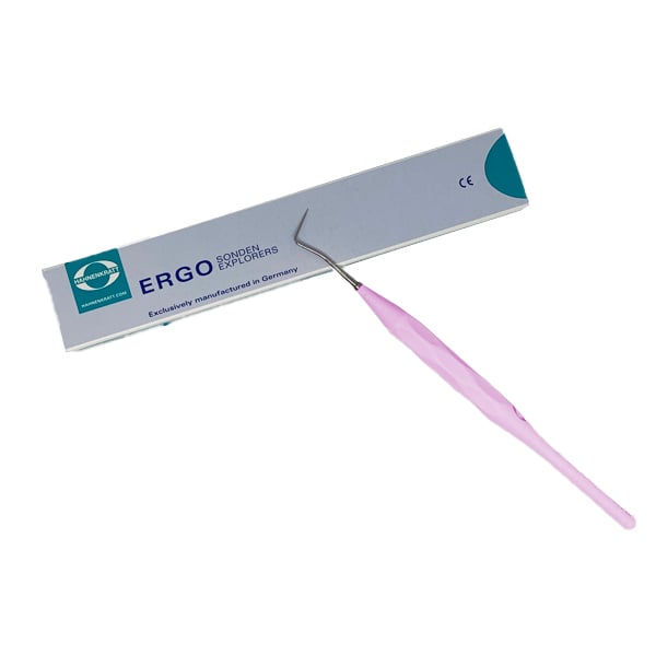 Ergoform Single Ended Explorer Form C, 1/Pk. Pink Handle Made of Glassfiber-Reinforced Plastic